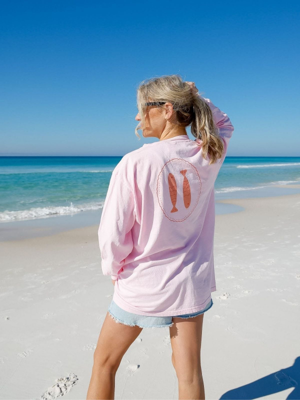 Coastal Fishy Long-Sleeve Tee - Blossom, 3 of 6