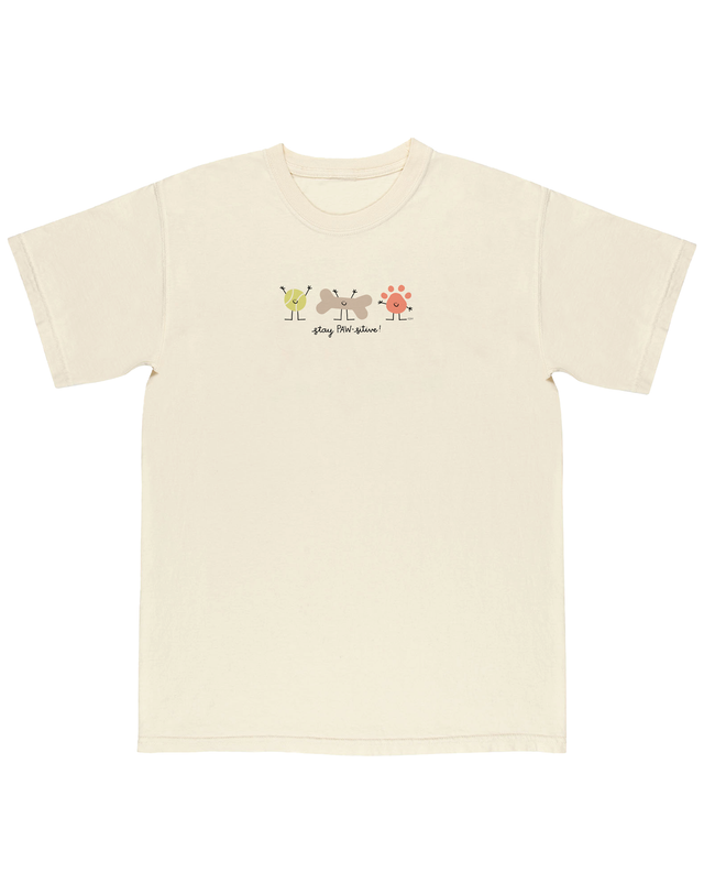 Stay Pawsitive Dog Tee - Ivory, 3 of 4