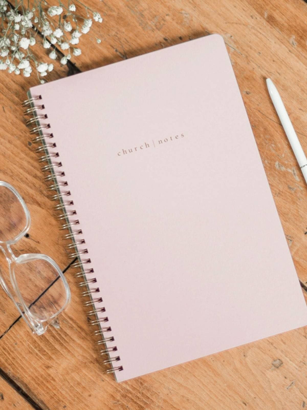 Blush Pink Bible Study Spiral Notebook, 7 of 11
