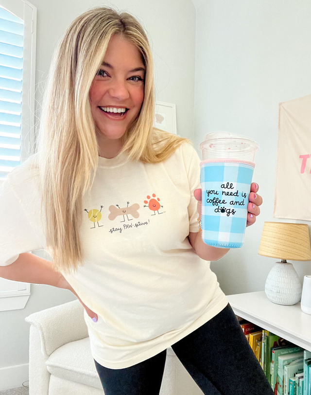 Stay Pawsitive Dog Tee - Ivory, 2 of 4
