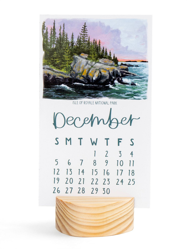 National Parks 2027 Mini Desk Calendar + Wooden Block, 5 of 8