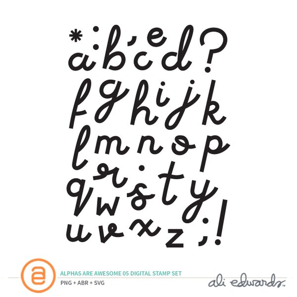 Alphas Are Awesome #5 Digital Stamp Set, 1 of 1