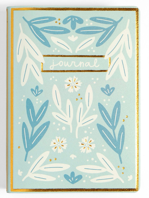 Light Blue Floral 5×7 Lined Softcover Book Journal, 5 of 6