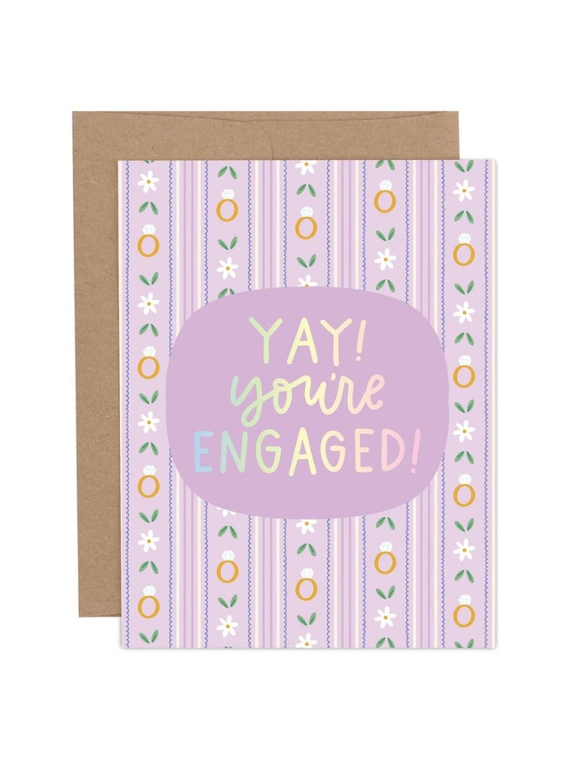 Yay You're Engaged Congratulations Greeting Card, 1 of 1