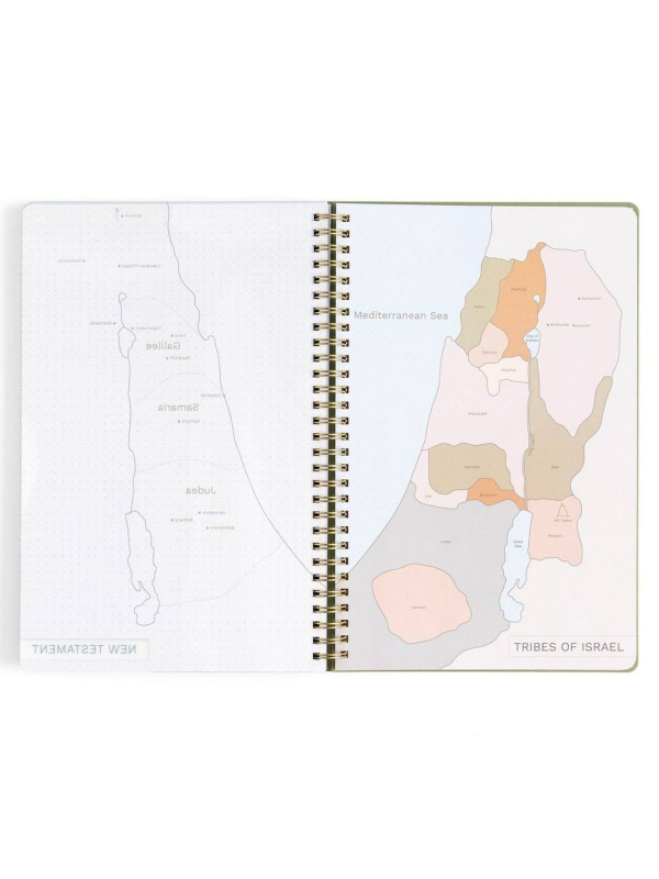 Notebook - Olive with Maps, 8 of 9