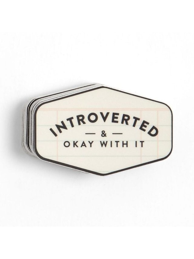Introverted & Okay With It Decal Sticker, 1 of 3