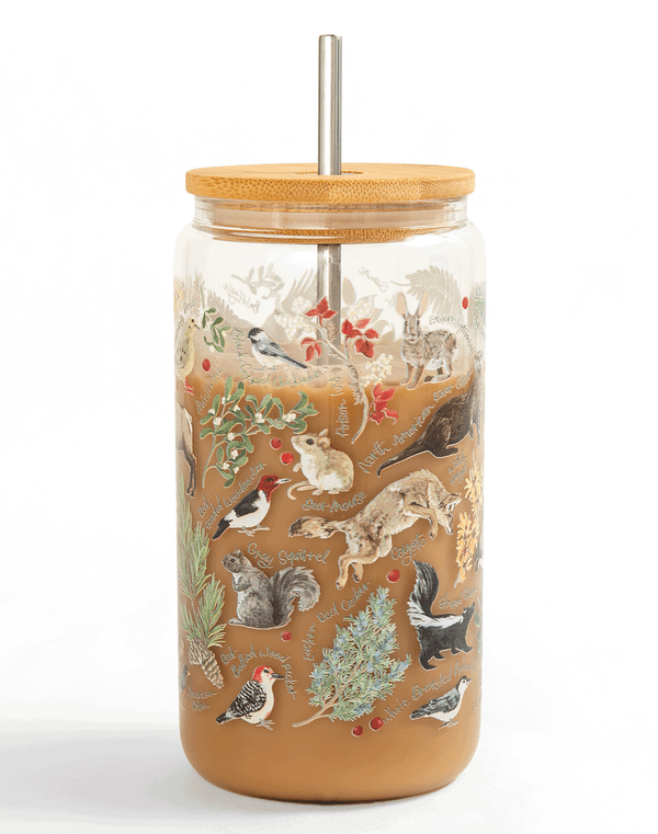 Winter Flora & Fauna 16oz Glass Can, 3 of 3