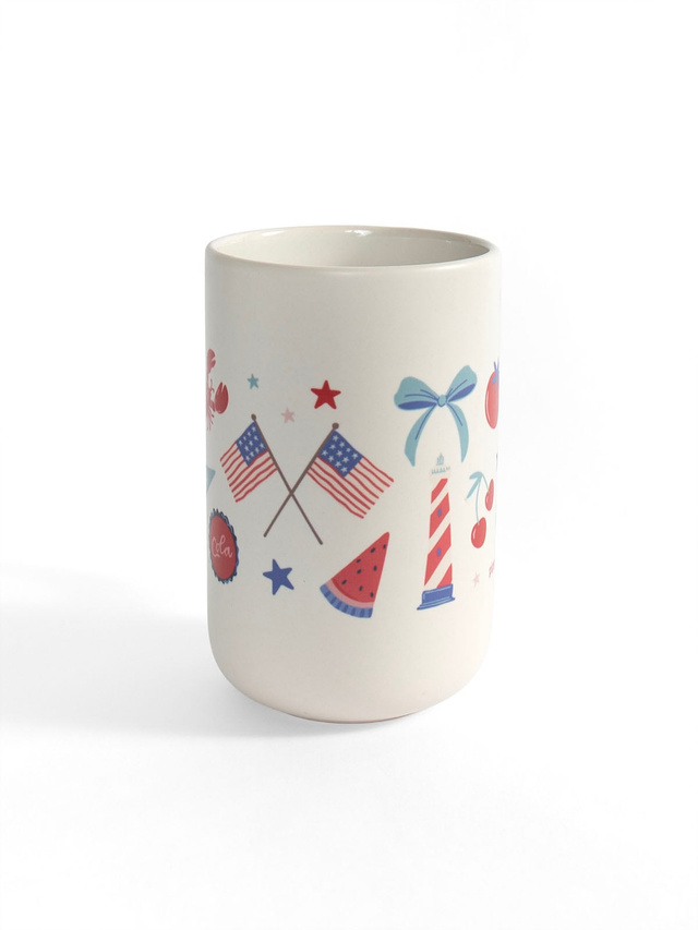 Coastal Americana Tall Ceramic Mug, 2 of 4