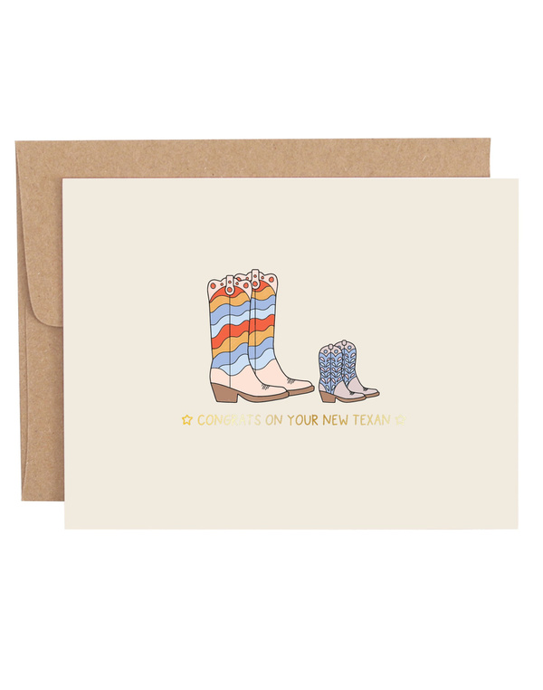 Congrats On Your New Texan Baby Greeting Card, 1 of 1