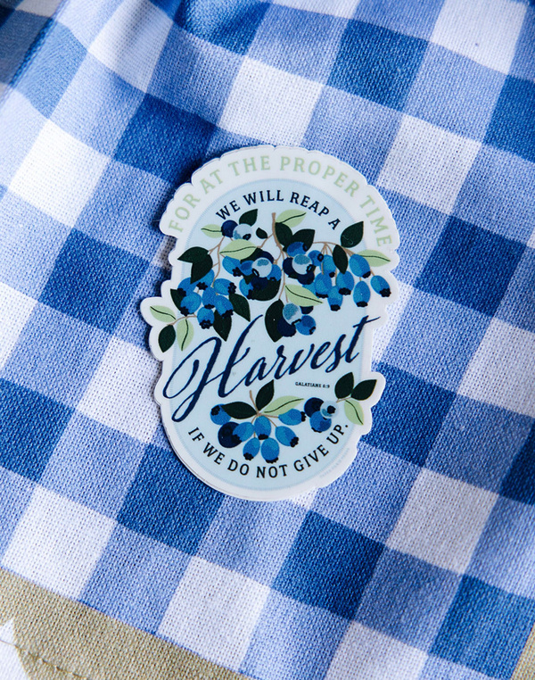 Blueberry Faith Decal Sticker, 3 of 3