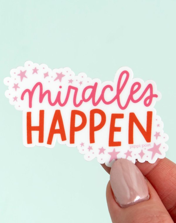 Miracles Happen Decal Sticker, 1 of 2