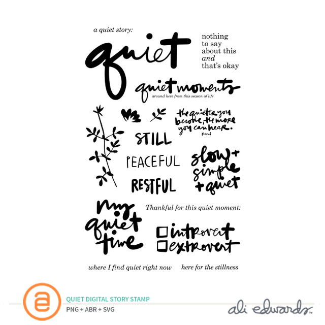 Quiet Digital Story Stamp™, 1 of 1
