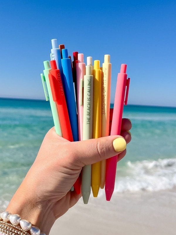 Spread Sunshine Coastal-Inspired Pen Set of 12, 4 of 6