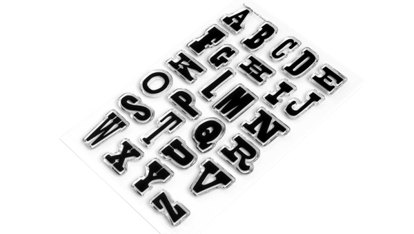 Stamp Set : 4×6 Typeset Alphabet, 2 of 2