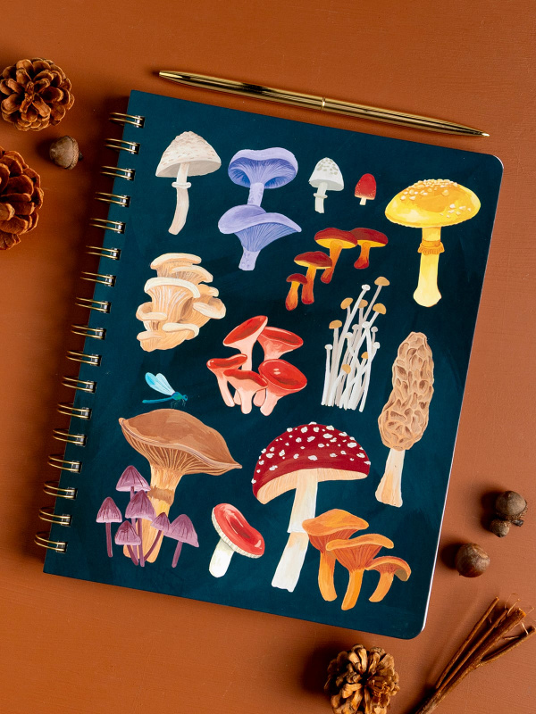 Forest Floor Mushrooms Spiral Notebook, 1 of 4