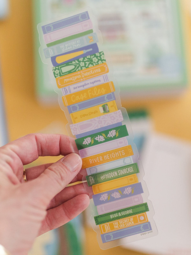 River Heights Bookstack Transparent Bookmark, 1 of 3