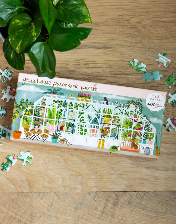 Greenhouse Panoramic - 400 Piece Jigsaw Puzzle - 1canoe2