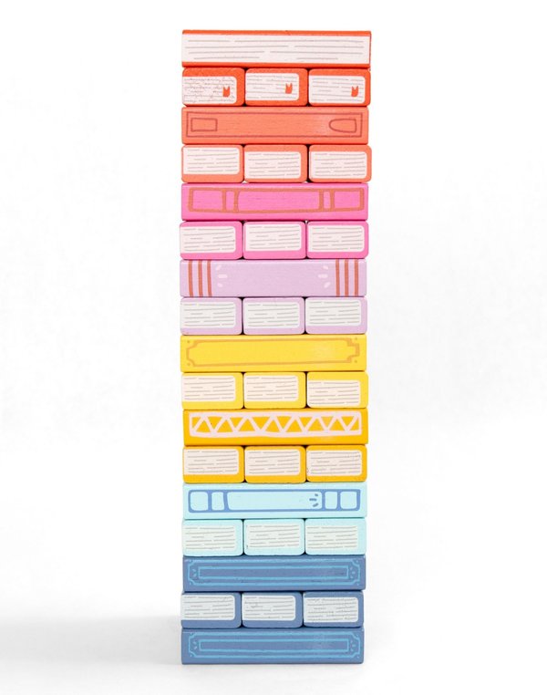 Tumbling Book Stack - Wooden Block Stacking & Balance Game, 7 of 8