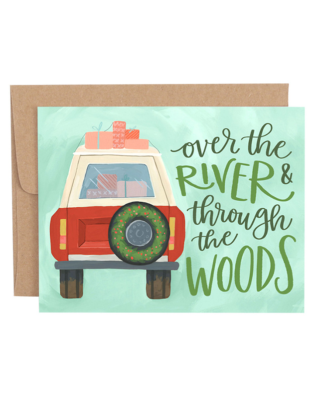 Holiday Jeep Greeting Card, 1 of 1