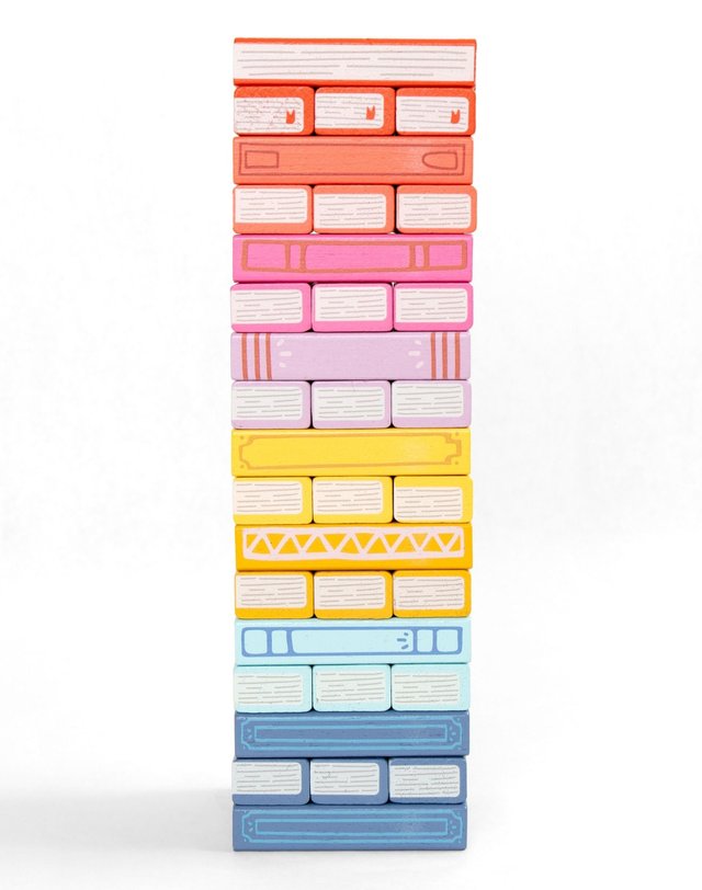 Tumbling Book Stack - Wooden Block Stacking & Balance Game, 7 of 8