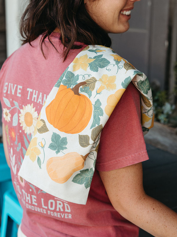 Pumpkin Patch Fall Tea Towel, 4 of 6