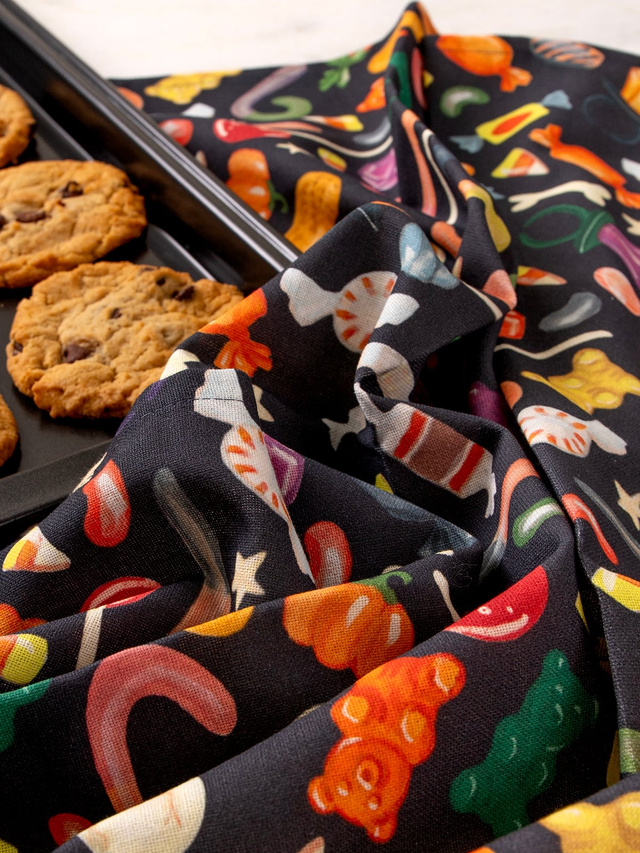 Spooky Sweets Halloween Candy Kitchen Tea Towel, 2 of 5
