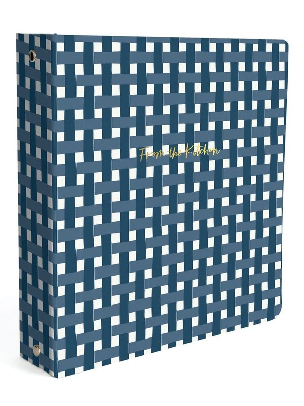Navy Gingham Petite Recipe Binder, 1 of 1