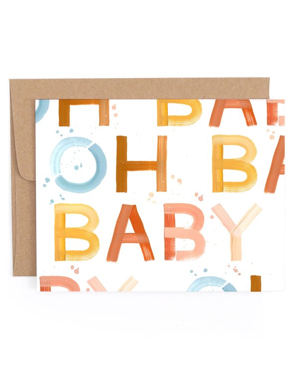 Oh Baby Block Greeting Card, 1 of 1