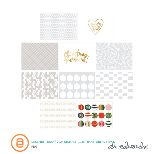 December Daily® 2024 Digital 10×8 Transparency Pack, 1 of 1