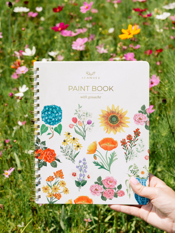 Florals Learn-To-Paint Gouache Paint Book, 1 of 7