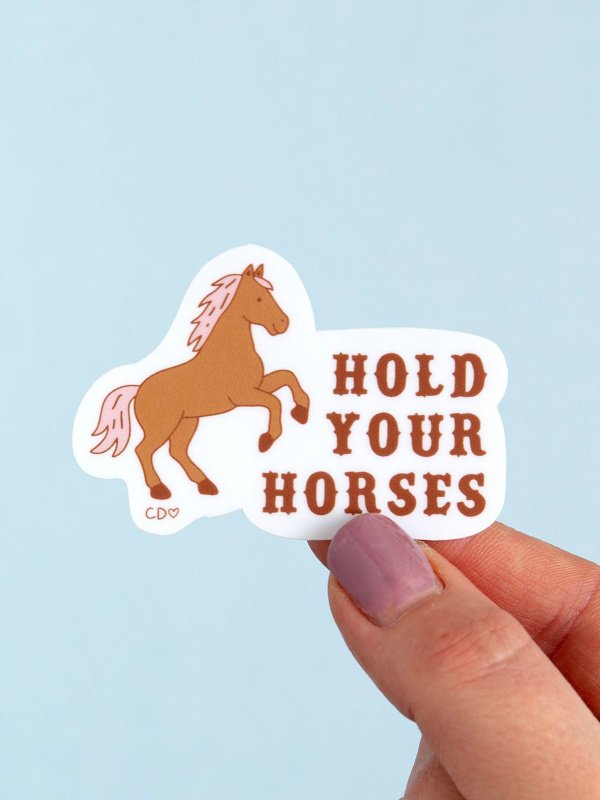 Hold Your Horses Western Decal Sticker, 1 of 3