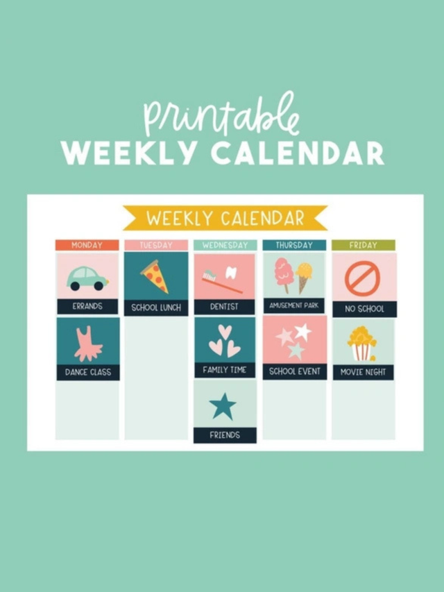 Kids Chore Chart Digital - Printable Calendar, 2 of 5