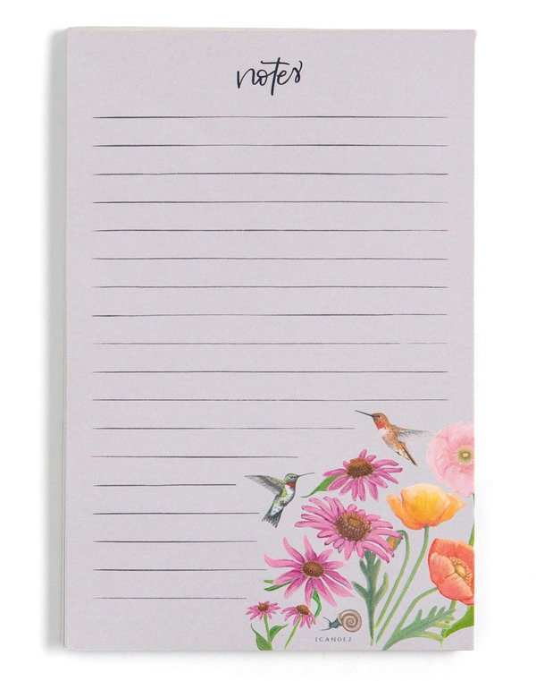 Garden Blooms 4×6 Lined Notepad, 1 of 2