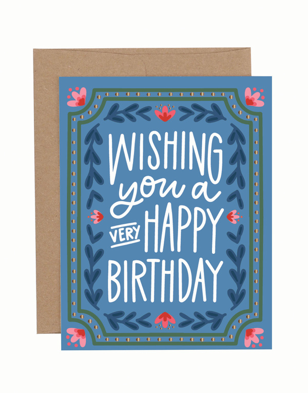 Very Happy Birthday Greeting Card, 1 of 1