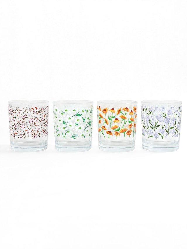 Floral 7.5oz Short Juice Glass Set, 3 of 5