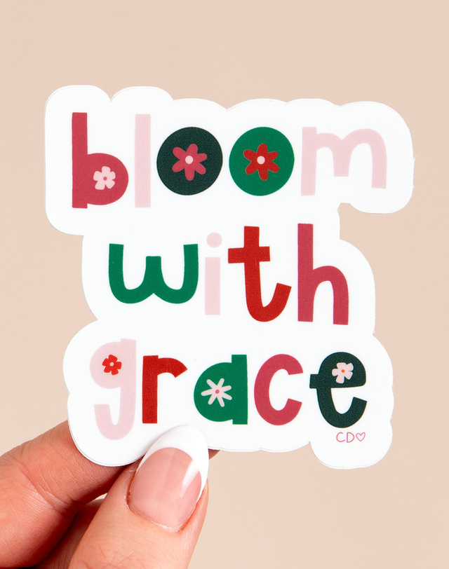Bloom With Grace Decal Sticker, 1 of 2