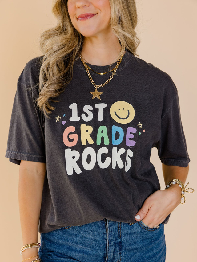 1st Grade Rocks Tee - Pepper, 2 of 3