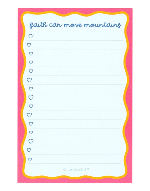 Faith Can Move Mountains 4×6 Notepad, 1 of 3