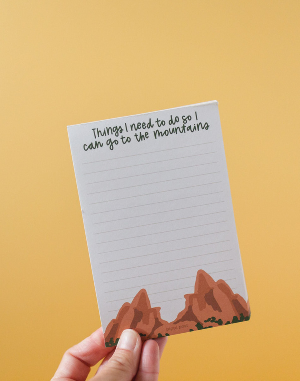 Go to the Mountains Notepad, 2 of 4