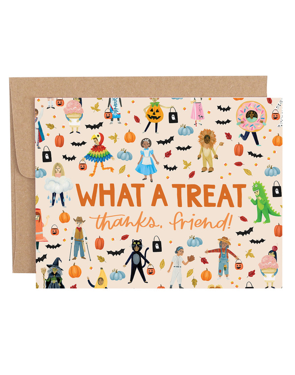 What A Treat Halloween Greeting Card, 1 of 1