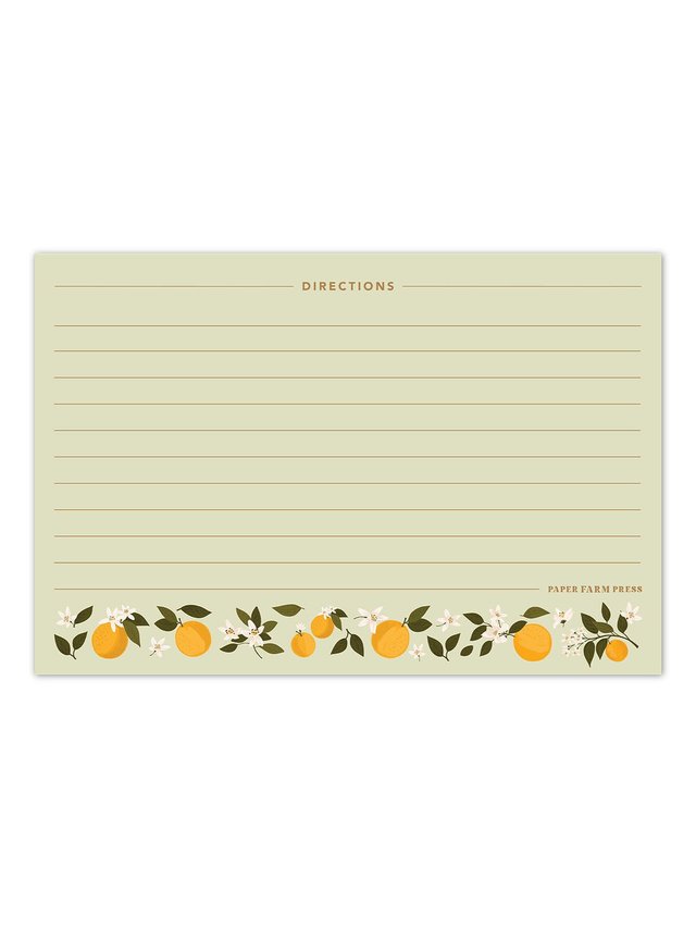 Orange Orchard Recipe Cards - Set of 50, 2 of 2