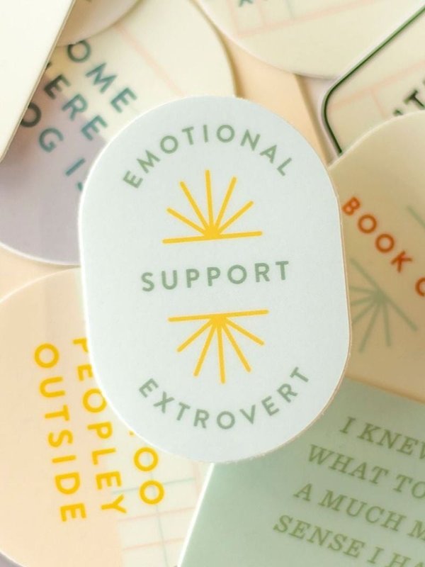 Emotional Support Extrovert Decal Sticker, 2 of 2