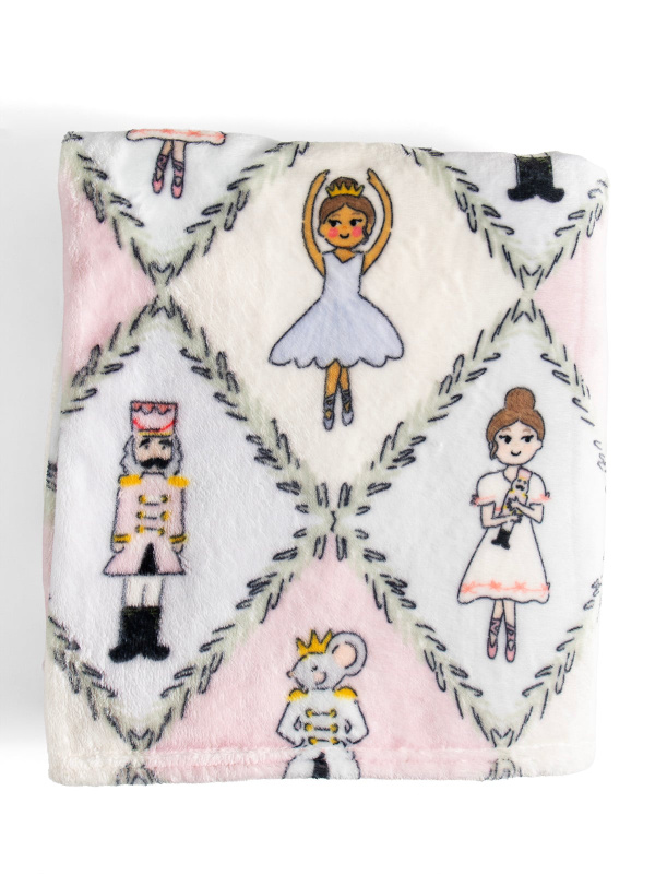 The Nutcracker Christmas Fleece Throw Blanket, 4 of 7