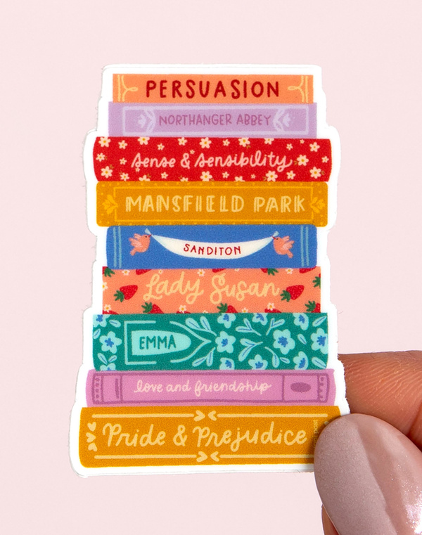 Jane Austen Book Stack Decal Sticker, 2 of 3