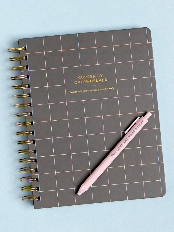 Currently Overwhelmed 7×9 Spiral Notebook, 3 of 3
