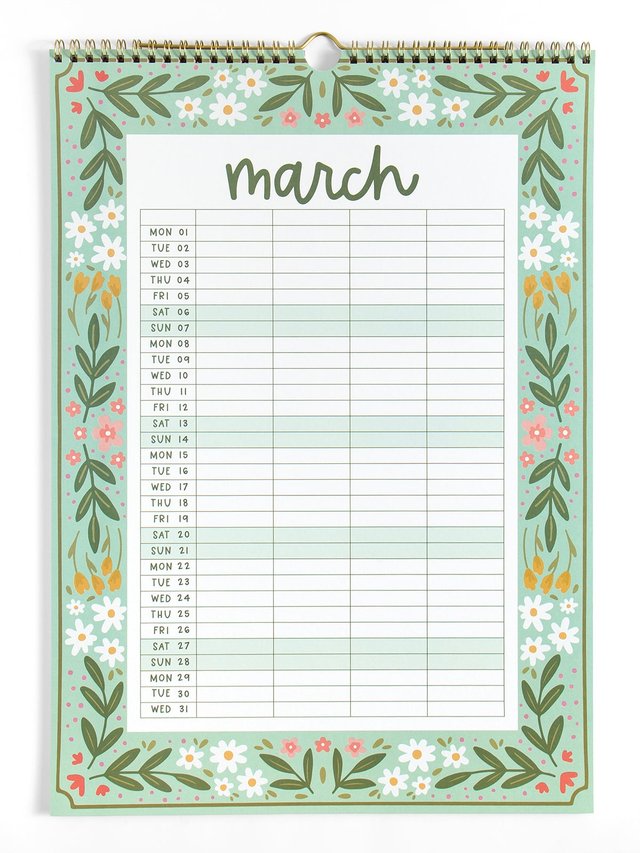 Family Planner 2027 Floral Spiral Hanging Wall Calendar, 9 of 10