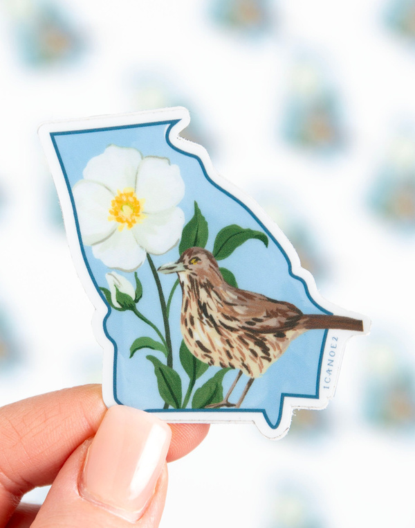 Birds & Blooms Georgia Decal Sticker, 2 of 5