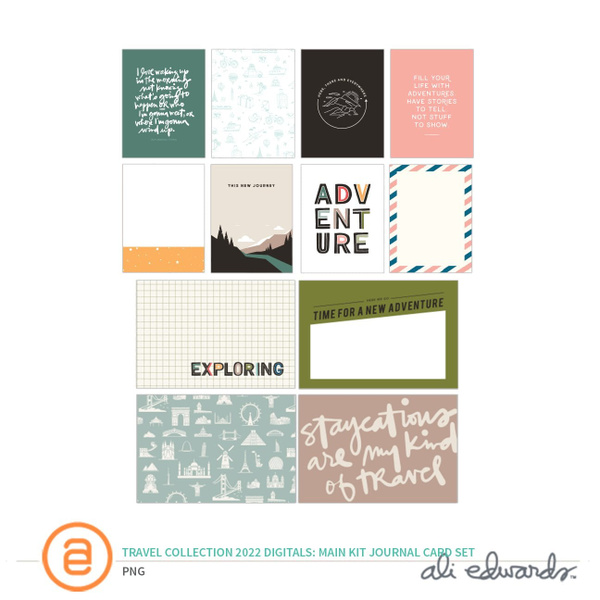 Travel Collection 2022 Digital Main Kit Journal Cards, 1 of 1