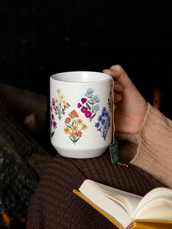 Vintage Blooms Floral 14oz Ceramic Coffee Mug, 2 of 4