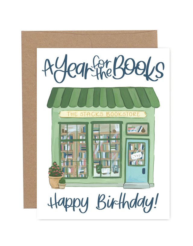 A Year For The Books Birthday Greeting Card, 1 of 1